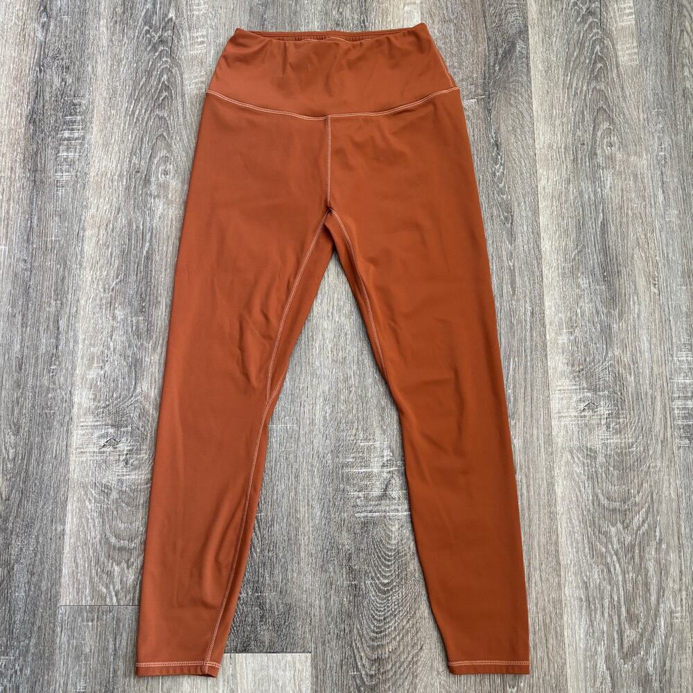 Varley High Rise Ankle Crop Legging in Orange Brown - Size: Small